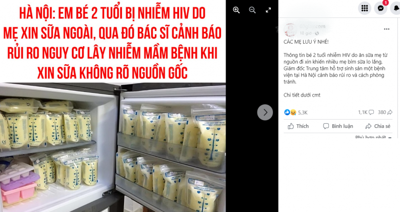 Xôn xao bé 2 tuổi ở Hà Nội nhiễm HIV vì mẹ xin sữa ngoài, BS nói một câu khiến nhiều người thở phào - 1