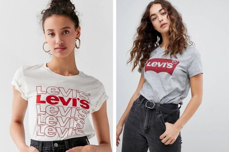 Các mẫu áo thun nữ của Levi's nổi bật với thiết kế đơn giản nhưng đầy ấn tượng, với các họa tiết sáng tạo và sinh động.