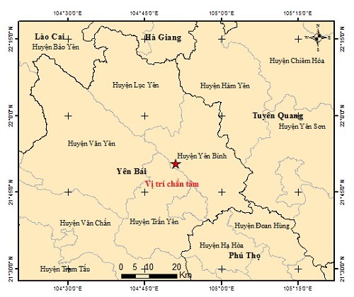 Liên tiếp ghi nhận 4 trận động đất tại khu vực miền núi